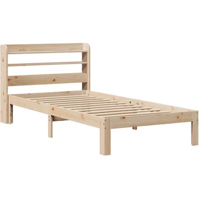 vidaXL Bettgestell mit Kopfteil - 90x200 cm - Massives Kiefernholz vidaXL Bettgestell mit Kopfteil - 90x200 cm - Massives Kiefernholz
