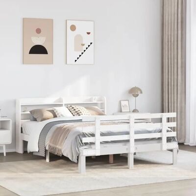 vidaXL Bed Frame met hoofdbord 140x200 cm Massief dennenhout - Soort bed vidaXL Bed Frame met hoofdbord 140x200 cm Massief dennenhout - Soort bed