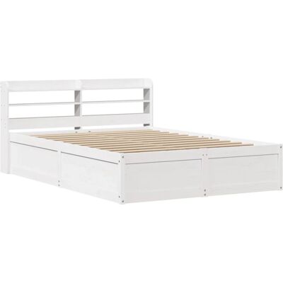 vidaXL 3307093 Sänkykehys - Massiivipuun mäntyä - Valkoinen - 90x200 cm vidaXL 3307093 Sänkykehys - Massiivipuun mäntyä - Valkoinen - 90x200 cm