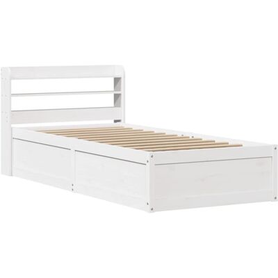 vidaXL Bettgestell Weiß 75x190 cm - Bettgestell vidaXL Bettgestell Weiß 75x190 cm - Bettgestell