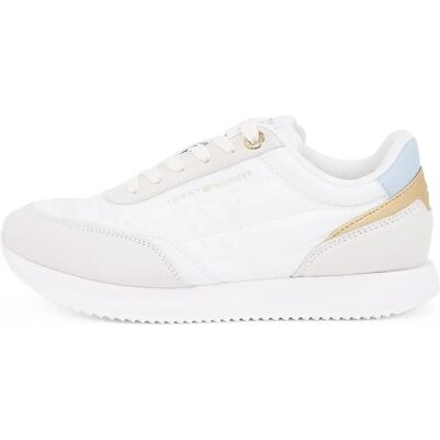 Tommy Hilfiger Essential Runner Witte Sneakers - Sneaker Tommy Hilfiger Essential Runner Witte Sneakers - Sneaker