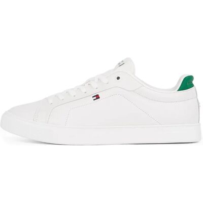 Tommy Hilfiger Icon Court Perforé Ecru - Baskets - Publicité Tommy Hilfiger Icon Court Perforé Ecru - Baskets - Publicité