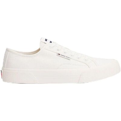Tommy Hilfiger EM0EM01543 Weiße Canvas Turnschuhe - Sneaker Tommy Hilfiger EM0EM01543 Weiße Canvas Turnschuhe - Sneaker