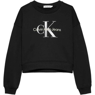 Calvin Klein Kids' Glitter Logo Jumper - Bluza - Czarna Calvin Klein Kids' Glitter Logo Jumper - Bluza - Czarna