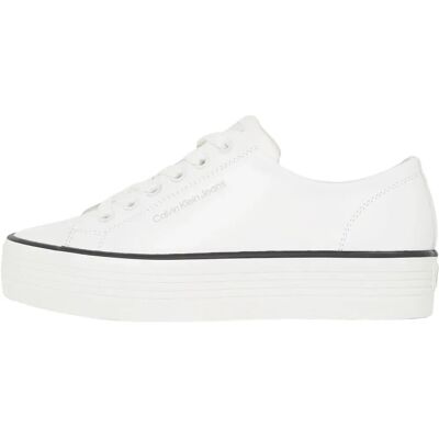 Calvin Klein Women's White Leather Rubber Sole Shoes - Shoes Calvin Klein Women's White Leather Rubber Sole Shoes - Shoes