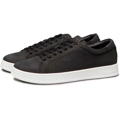 Calvin Klein Baskets en Cuir CK Noir UK 6.5 Homme - Leather Trainers - Publicité Calvin Klein Baskets en Cuir CK Noir UK 6.5 Homme - Leather Trainers - Publicité