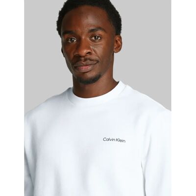 CALVIN KLEIN - CP-LINEAR BOX LOGO SWEATSHIRT - Helles Weiß CALVIN KLEIN - CP-LINEAR BOX LOGO SWEATSHIRT - Helles Weiß