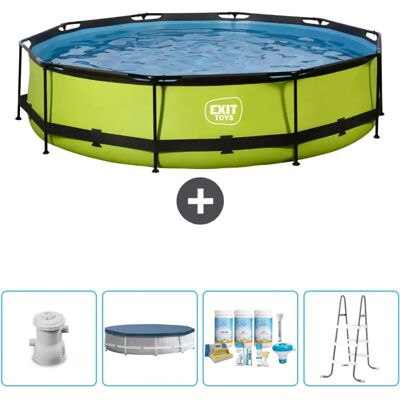 EXIT Toys - 300x300x76 cm - Verde - Accesorios incluidos - Piscina EXIT Toys - 300x300x76 cm - Verde - Accesorios incluidos - Piscina