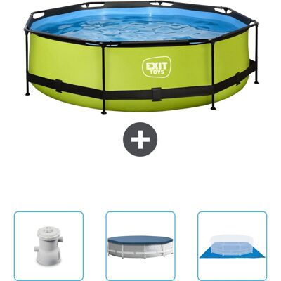 EXIT TOYS - CB88 - Verde - 300x300x76 cm - Conjunto de piscina EXIT TOYS - CB88 - Verde - 300x300x76 cm - Conjunto de piscina