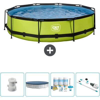 EXIT Toys - Piscina 360x360x76 cm - Verde - Piscina EXIT Toys - Piscina 360x360x76 cm - Verde - Piscina