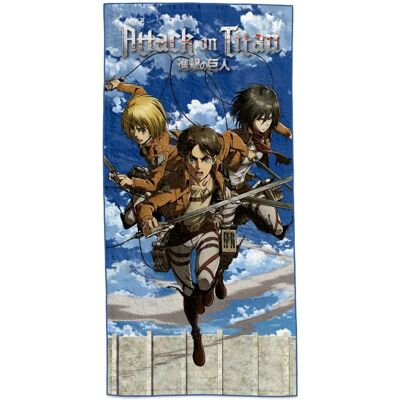 Asciugamano Attack on Titan - Eren, Mikasa & Armin - 150x75 cm Asciugamano Attack on Titan - Eren, Mikasa & Armin - 150x75 cm