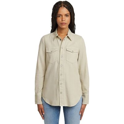 Camisa slim verde em denim de G-Star - Camisa Camisa slim verde em denim de G-Star - Camisa
