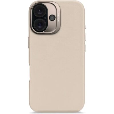 Decoded Leder-Rückseite für iPhone 16 - Beige Decoded Leder-Rückseite für iPhone 16 - Beige