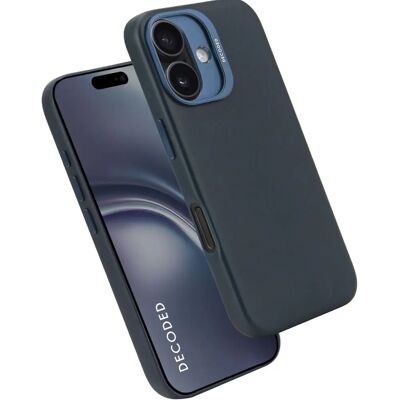 Coque défonçage en cuir résistant aux chocs pour iPhone 16 Plus - Bleu - Publicité Coque défonçage en cuir résistant aux chocs pour iPhone 16 Plus - Bleu - Publicité