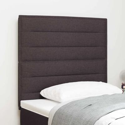 Vidaxl - Sänggavel LED Muoto Tumman Ruskea 100cm Kangas Vidaxl - Sänggavel LED Muoto Tumman Ruskea 100cm Kangas