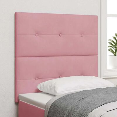 Vidaxl - Roze Velours 90 cm Bed Hoofdeinde - Slaapkamermeubel Vidaxl - Roze Velours 90 cm Bed Hoofdeinde - Slaapkamermeubel