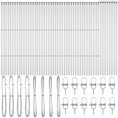 vidaXL Gegalvaniseerde Stalen Afzetpalen - 52 stuks Ø32 mm 190 cm vidaXL Gegalvaniseerde Stalen Afzetpalen - 52 stuks Ø32 mm 190 cm