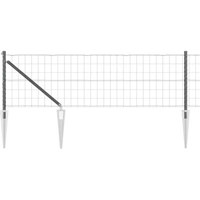 vidaXL Graue Stahlzaun 0.6x25 m - Zaun vidaXL Graue Stahlzaun 0.6x25 m - Zaun
