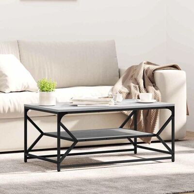 Vidaxl Grau Sonoma Couchtisch - Rechteckig, Robust, Platzsparend Vidaxl Grau Sonoma Couchtisch - Rechteckig, Robust, Platzsparend