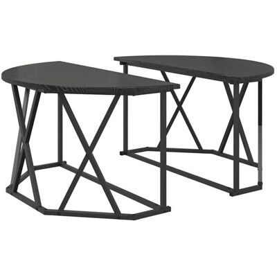 vidaXL Schwarzer Eichen Holzwerkstoff Couchtisch - Couchtisch vidaXL Schwarzer Eichen Holzwerkstoff Couchtisch - Couchtisch