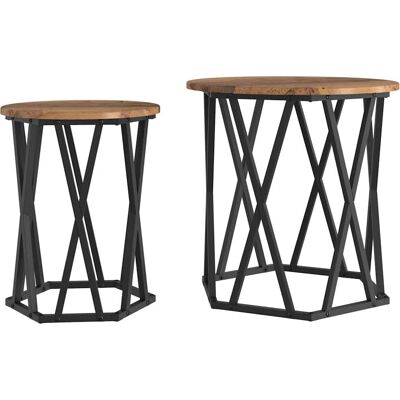vidaXL Ronde salontafel van gerecycled hout vidaXL Ronde salontafel van gerecycled hout