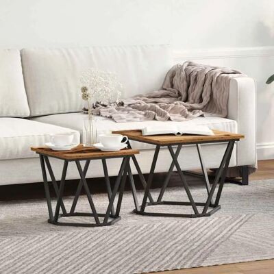 VidaXL Couchtisch - Recyceltes Holz und Metall - Eleganter Rustik Stil VidaXL Couchtisch - Recyceltes Holz und Metall - Eleganter Rustik Stil