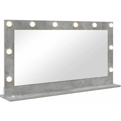 vidaXL LED Lustro Szary Beton - Muralne Lustro Łazienkowe vidaXL LED Lustro Szary Beton - Muralne Lustro Łazienkowe