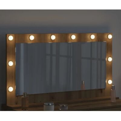 Lustro VidaXL - 100x55 cm LED Nowoczesny Dąb Toaletka Lustro VidaXL - 100x55 cm LED Nowoczesny Dąb Toaletka
