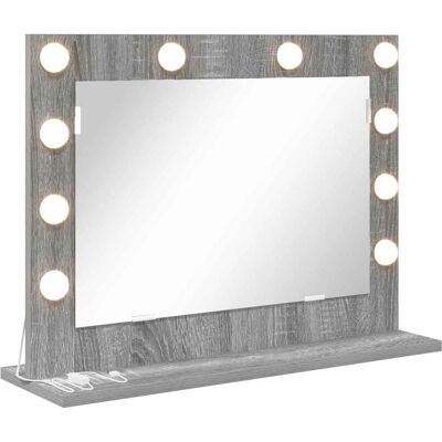 Vidaxl Sonoma MDF Spiegel - Moderner Wandspiegel mit LED Vidaxl Sonoma MDF Spiegel - Moderner Wandspiegel mit LED