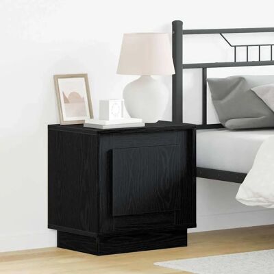 Vidaxl Zwarte Engineered Houten Nachtkastjes - Set van 2 Vidaxl Zwarte Engineered Houten Nachtkastjes - Set van 2