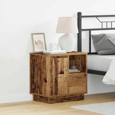 Table de Nuit en Bois Ancien avec Lumières LED - Table de Nuit - Publicité Table de Nuit en Bois Ancien avec Lumières LED - Table de Nuit - Publicité