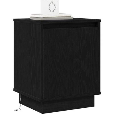 Vidaxl Schwarze Eiche Nachttisch - Modern, Großer Schublade, LED-Beleuchtung Vidaxl Schwarze Eiche Nachttisch - Modern, Großer Schublade, LED-Beleuchtung