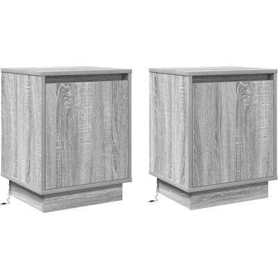VidaXL Ensemble de Tables de Nuit Grey Sonoma - Ensemble de Tables de Nuit - Publicité VidaXL Ensemble de Tables de Nuit Grey Sonoma - Ensemble de Tables de Nuit - Publicité