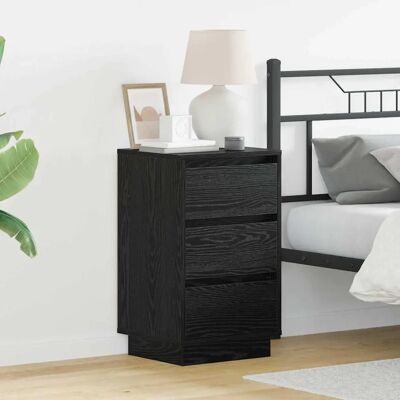 Nuit avec USB vidaXL - Chêne noir - 39x34.5x65 cm Nuit avec USB vidaXL - Chêne noir - 39x34.5x65 cm