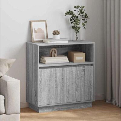 Vidaxl Modernes Grau Sonoma Buffet mit LED-Beleuchtung - Buffet Cabinet Vidaxl Modernes Grau Sonoma Buffet mit LED-Beleuchtung - Buffet Cabinet
