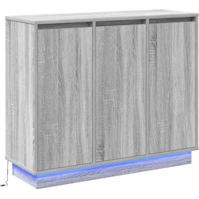 Vidaxl Sideboard - LED-belysning, Grå Sonoma, 90x32x75 cm Vidaxl Sideboard - LED-belysning, Grå Sonoma, 90x32x75 cm