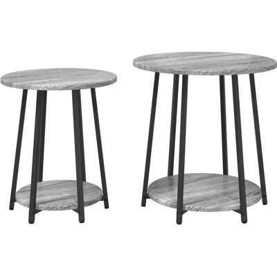 Vidaxl Table d'Appoint Sonoma Gris - Table d'appoint - Publicité Vidaxl Table d'Appoint Sonoma Gris - Table d'appoint - Publicité