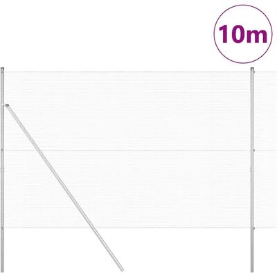 vidaXL Ensemble de Clôture en Acier Galvanisé avec 7 Poteaux 1.5x10 m - Clôture - Publicité vidaXL Ensemble de Clôture en Acier Galvanisé avec 7 Poteaux 1.5x10 m - Clôture - Publicité