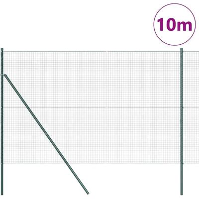 Vidaxl - 10x1.5m - Grün - Stahl - Zaunpfosten-Set Vidaxl - 10x1.5m - Grün - Stahl - Zaunpfosten-Set