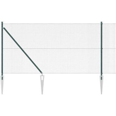 Vidaxl Zaunpfosten-Set - Grün Metall mit PVC-Beschichtung Vidaxl Zaunpfosten-Set - Grün Metall mit PVC-Beschichtung
