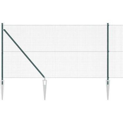 vidaXL Grünes Metallzaunpfosten-Set - 2 Stück vidaXL Grünes Metallzaunpfosten-Set - 2 Stück