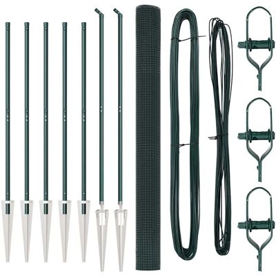vidaXL - Valla Soldada con 7 Postes Verde 1.5x10 m - Grün - Fencing vidaXL - Valla Soldada con 7 Postes Verde 1.5x10 m - Grün - Fencing