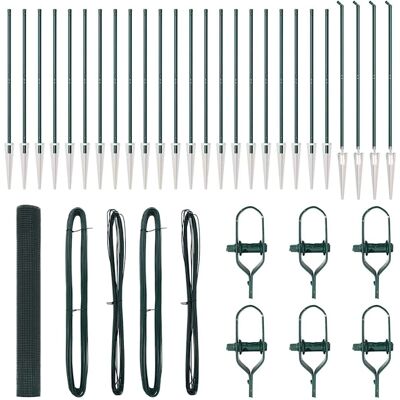 vidaXL Hitsattu metalliverkkoaita 13 vihreällä tolppaa 1,4x50 m -aita vidaXL Hitsattu metalliverkkoaita 13 vihreällä tolppaa 1,4x50 m -aita