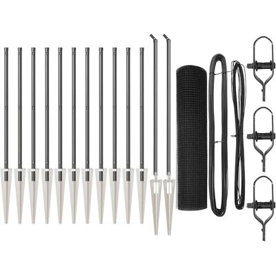 vidaXL - 13 Pfähle Grau Drahtzaun - Zaun vidaXL - 13 Pfähle Grau Drahtzaun - Zaun
