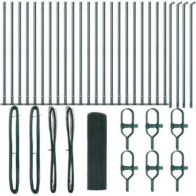 vidaXL Zaun - 3 Paneele, Grün, Rechteckig, Metall - Zaun vidaXL Zaun - 3 Paneele, Grün, Rechteckig, Metall - Zaun