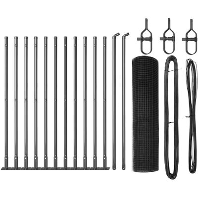 Vidaxl Graue Metallzaunpfosten-Set - Zaunpfosten Vidaxl Graue Metallzaunpfosten-Set - Zaunpfosten