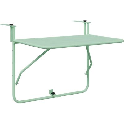 vidaXL Garden Table Mint Green Metal Folds - Garden Table vidaXL Garden Table Mint Green Metal Folds - Garden Table