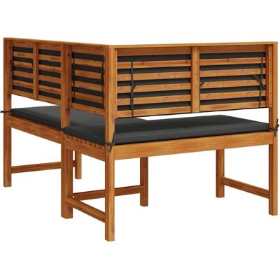 vidaXL Anthrazit Massivholz Outdoor Sofa mit Platz für Vier - Gartensofa vidaXL Anthrazit Massivholz Outdoor Sofa mit Platz für Vier - Gartensofa