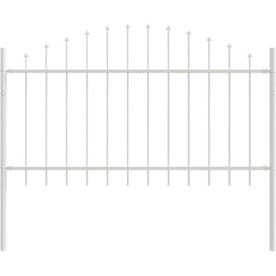 vidaXL Gartenzäunepanel mit Weißer Oberseite 1,7x1 m Stahl vidaXL Gartenzäunepanel mit Weißer Oberseite 1,7x1 m Stahl