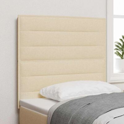 Vidaxl - Sänggavel Muotoilu Linjat Kermainen 90 cm Kangas Vidaxl - Sänggavel Muotoilu Linjat Kermainen 90 cm Kangas